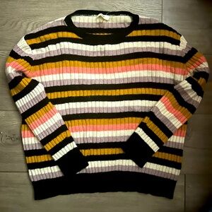 Women’s medium colorful striped sweater